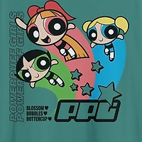 Novelty Mens Crew Neck Short Sleeve Regular Fit Powerpuff Girls Graphic T-Shirt