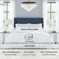 Pointehaven Cotton Percale Oversized Down Alternative Midweight Hypoallergenic Comforter
