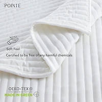 Pointehaven Velvet Diamond Design Oversized Quilt Set