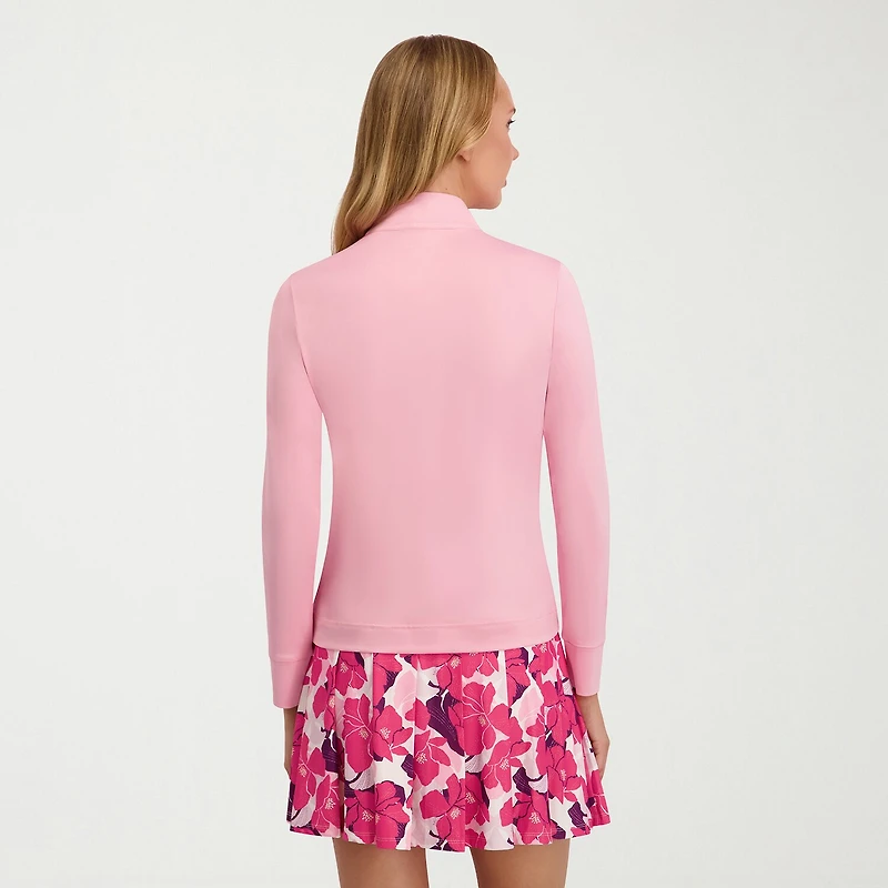 Stella Parker Womens Mock Neck Long Sleeve Quarter-Zip Pullover