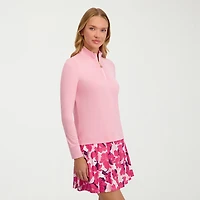 Stella Parker Womens Mock Neck Long Sleeve Quarter-Zip Pullover