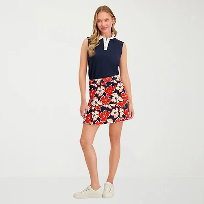 Stella Parker Womens 16 1/2" Mid Rise Stretch Fabric Knit Skort