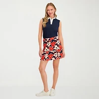 Stella Parker Womens 16 1/2" Mid Rise Stretch Fabric Knit Skort