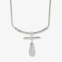 Worthington Silver Tone Womens 17 Inch Collar Necklace