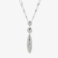Worthington Silver Tone Womens 34 Inch Pendant Necklace