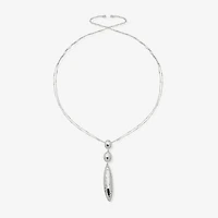Worthington Silver Tone Womens 34 Inch Pendant Necklace