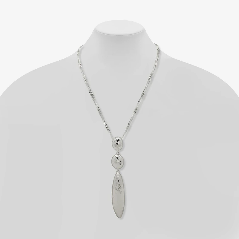 Worthington Silver Tone Womens 34 Inch Pendant Necklace