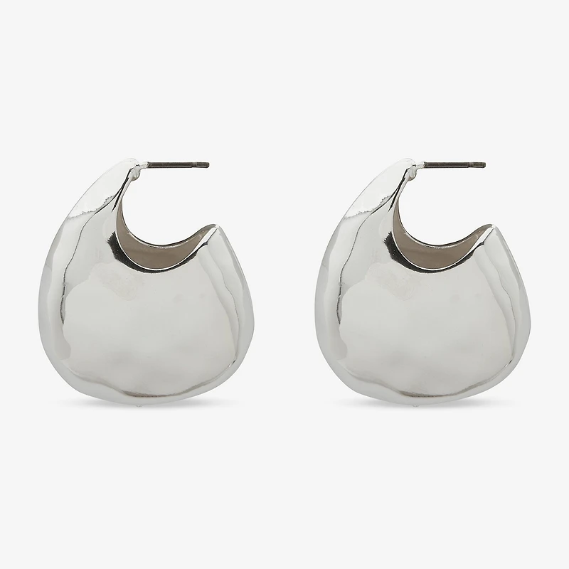Worthington Silver Tone Womens 35.3mm Hoop Earrings