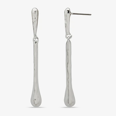 Worthington Silver Tone Womens Drop Earrings