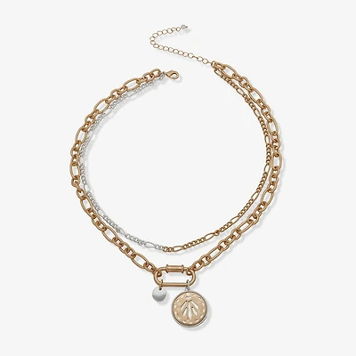 a.n.a Two Tone Womens 16 Inch Strand Necklace
