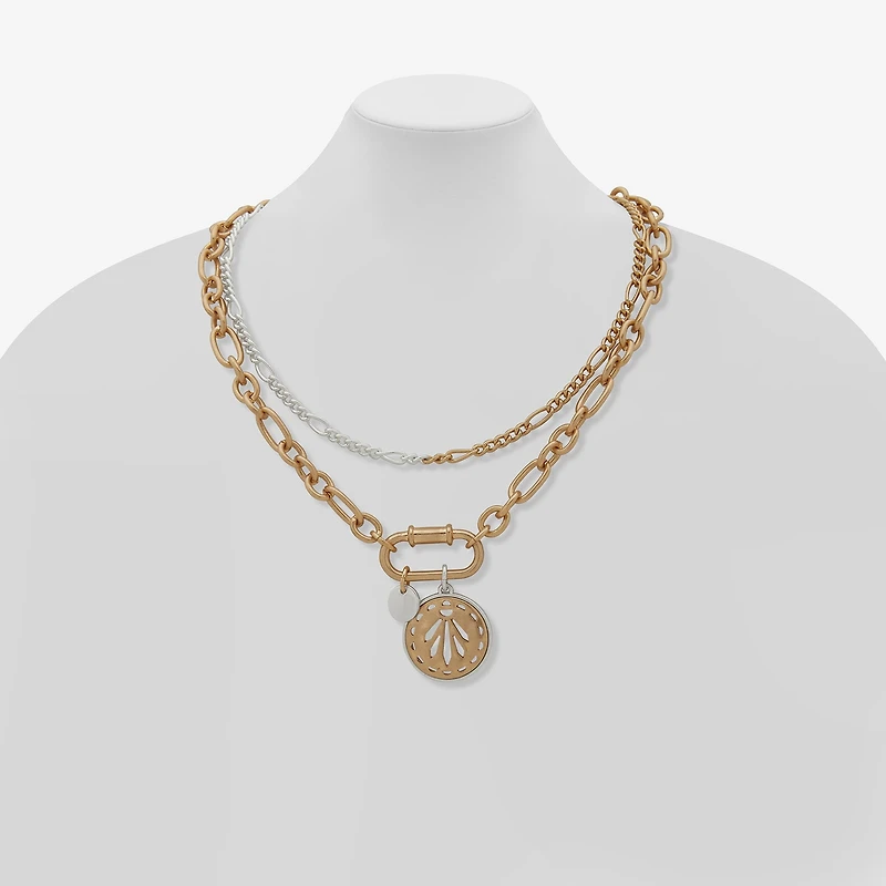 a.n.a Two Tone Womens 16 Inch Strand Necklace
