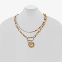 a.n.a Two Tone Womens 16 Inch Strand Necklace