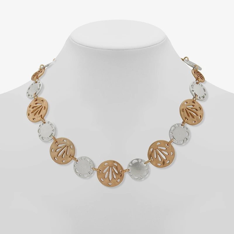 a.n.a Two Tone Womens 16 Inch Collar Necklace