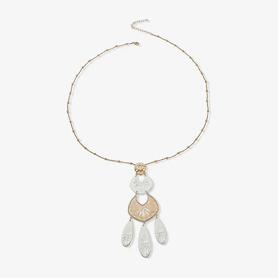 a.n.a Two Tone Womens 30 Inch Pendant Necklace