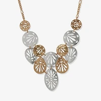 a.n.a Two Tone Womens 16 Inch Statement Necklace