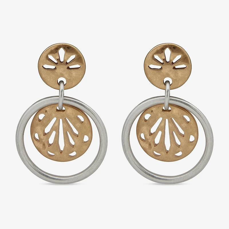a.n.a Two Tone Womens Drop Earrings
