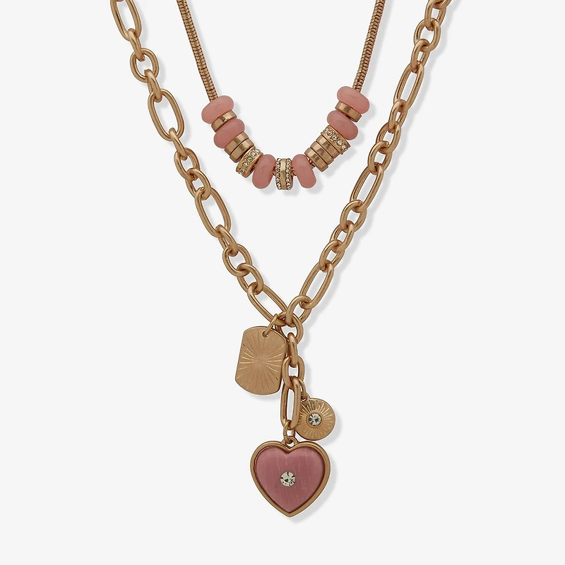 a.n.a Gold Tone Womens 16 Inch Strand Necklace