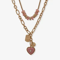 a.n.a Gold Tone Womens 16 Inch Strand Necklace