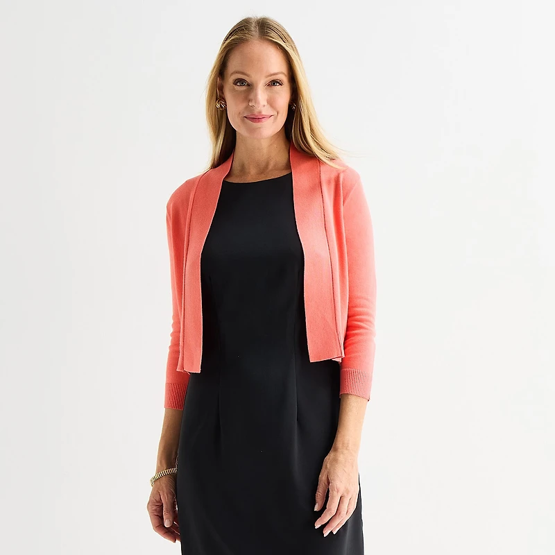 Perceptions Womens 3/4 Sleeve Shrug