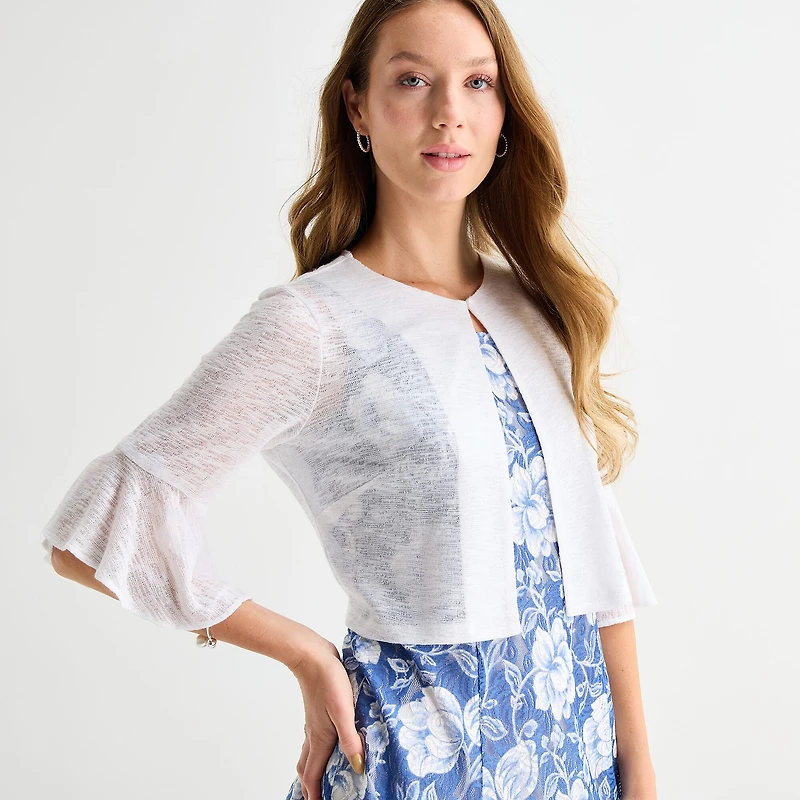 Perceptions Womens Floral Jacket Dress