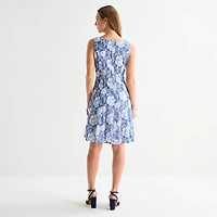 Perceptions Womens Floral Jacket Dress