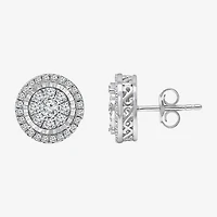 Diamond Blossom (I-J / I3) 1 CT. T.W. Natural White Diamond 10K Gold Round Stud Earrings