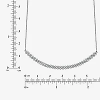 (I-J / I2-I3) Womens 1 CT. T.W. Natural White Diamond 10K Gold Curved 18 Inch Pendant Necklace