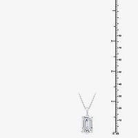 ( F/VS1 ) 5 CT. Lab-Grown White Diamond 14K Gold Emerald 18 Inch Pendant Necklace