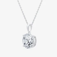 (F/Vs1) Womens 5 CT. T.W. Lab Grown White Diamond 14K Gold Round 18 Inch Pendant Necklace