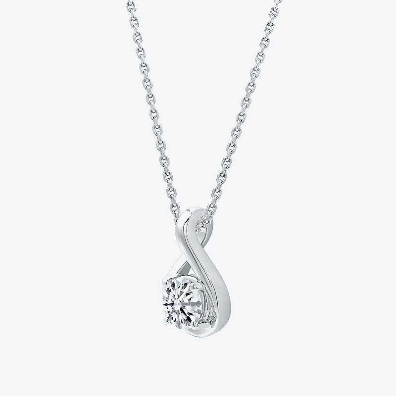 ( G/SI1-SI2) 1/2 CT. Lab-Grown Diamond Sterling Silver or 14K Gold over 18 Inch Pendant Necklace
