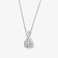 ( G/SI1-SI2) 1/2 CT. Lab-Grown Diamond Sterling Silver or 14K Gold over 18 Inch Pendant Necklace
