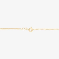 Made Italy Womens 14K Gold 22 Inch Box Chain Necklace