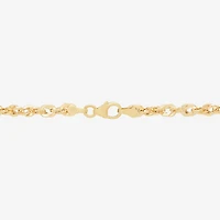 Womens 14K Gold 18 Inch Singapore Chain Necklace