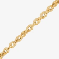 Womens 14K Gold 18 Inch Singapore Chain Necklace