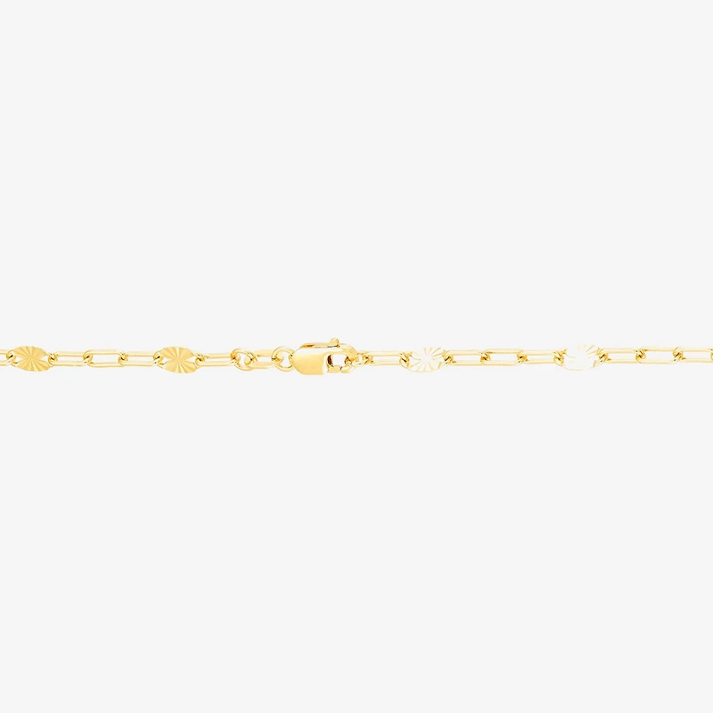 Made in Italy Womens 14K Gold 18 Inch Paperclip Chain Necklace