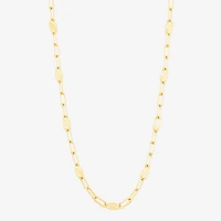 Made in Italy Womens 14K Gold 18 Inch Paperclip Chain Necklace