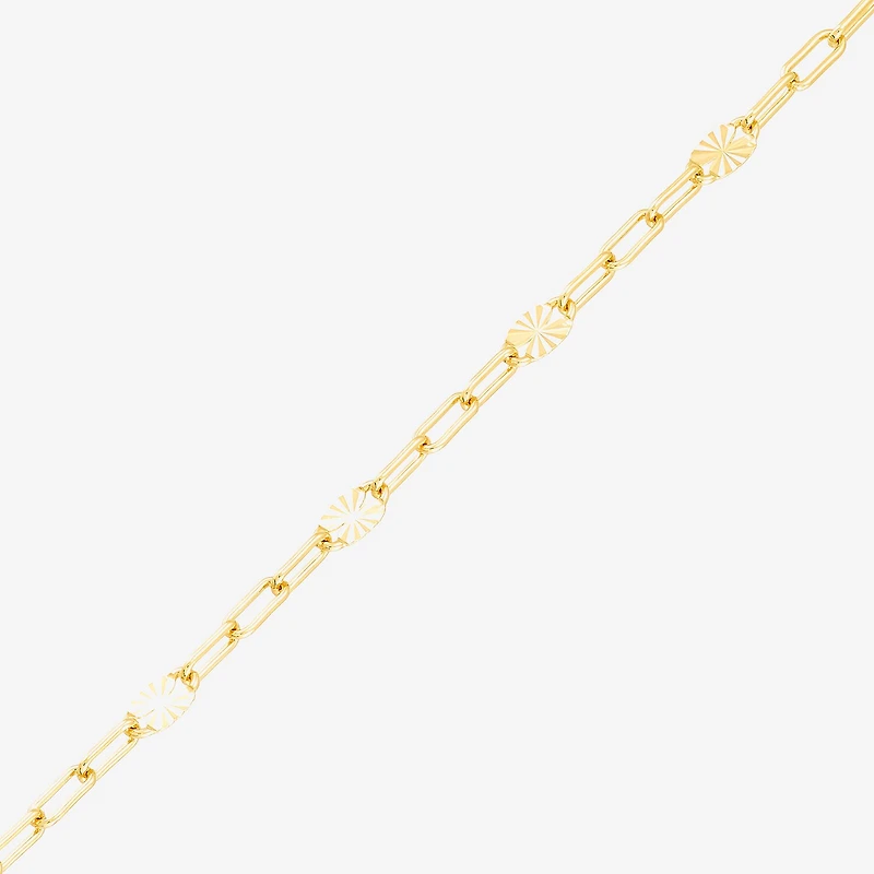 Made in Italy Womens 14K Gold 18 Inch Paperclip Chain Necklace