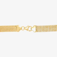Made in Italy Womens 14K Gold 7.5 Inch Box Chain Bracelet