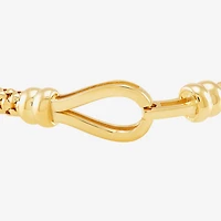 Made in Italy Womens 14K Gold 7 Inch Hollow Fashion Chain Bracelet