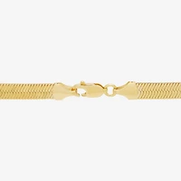 Bonded Brilliance Womens 14K Gold Bonded With Sterling Silver 20 Inch Herringbone Chain Necklace