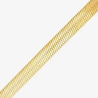 Bonded Brilliance Womens 14K Gold Bonded With Sterling Silver 20 Inch Herringbone Chain Necklace