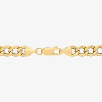 Bonded Brilliance Womens 14K Gold Bonded With Sterling Silver 7.5 Inch Hollow Link Chain Bracelet