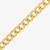 Bonded Brilliance Womens 14K Gold Bonded With Sterling Silver 7.5 Inch Hollow Link Chain Bracelet