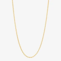 Made in Italy Womens 24K Gold Over Silver 24 Inch Rope Chain Necklace