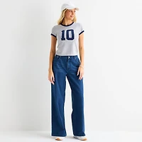 Forever 21 Womens Juniors Crew Neck Short Sleeve Regular Fit Graphic T-Shirt