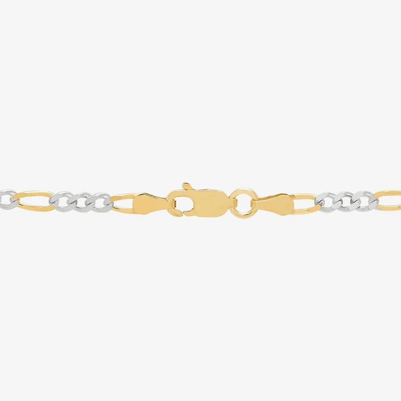 Made in Italy Womens 24K Gold Over Silver 20 Inch Figaro Chain Necklace