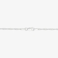Made in Italy Womens Sterling Silver Inch Singapore Chain Necklace