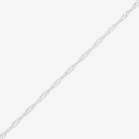 Made in Italy Womens Sterling Silver Inch Singapore Chain Necklace