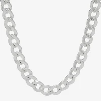 Made in Italy Mens Sterling Silver 24 Inch Curb Chain Necklace