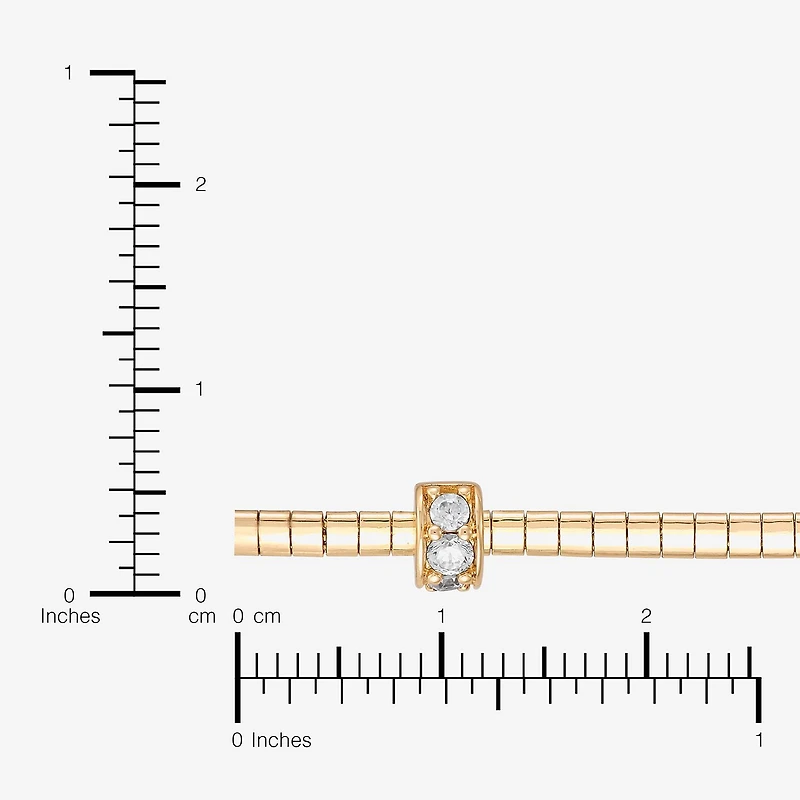 (H-I / Si2) Womens 14K Gold Over Silver 7 Inch Solid Omega Chain Bracelet